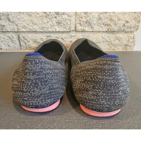 Rothys Grey Round Toe Flat, Comfort Slip on Shoe,  Pink Outsole, Womens  Sz 11 - Picture 8 of 8